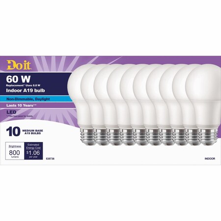 60w A19 T20led Bulb, 10PK